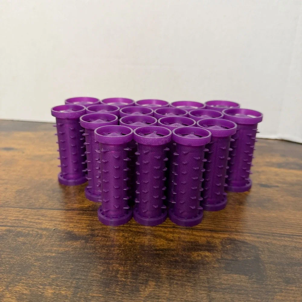 Remington Hot Rollers Hair Curlers Purple 18pc Spiked Grip H-1080N Replacement